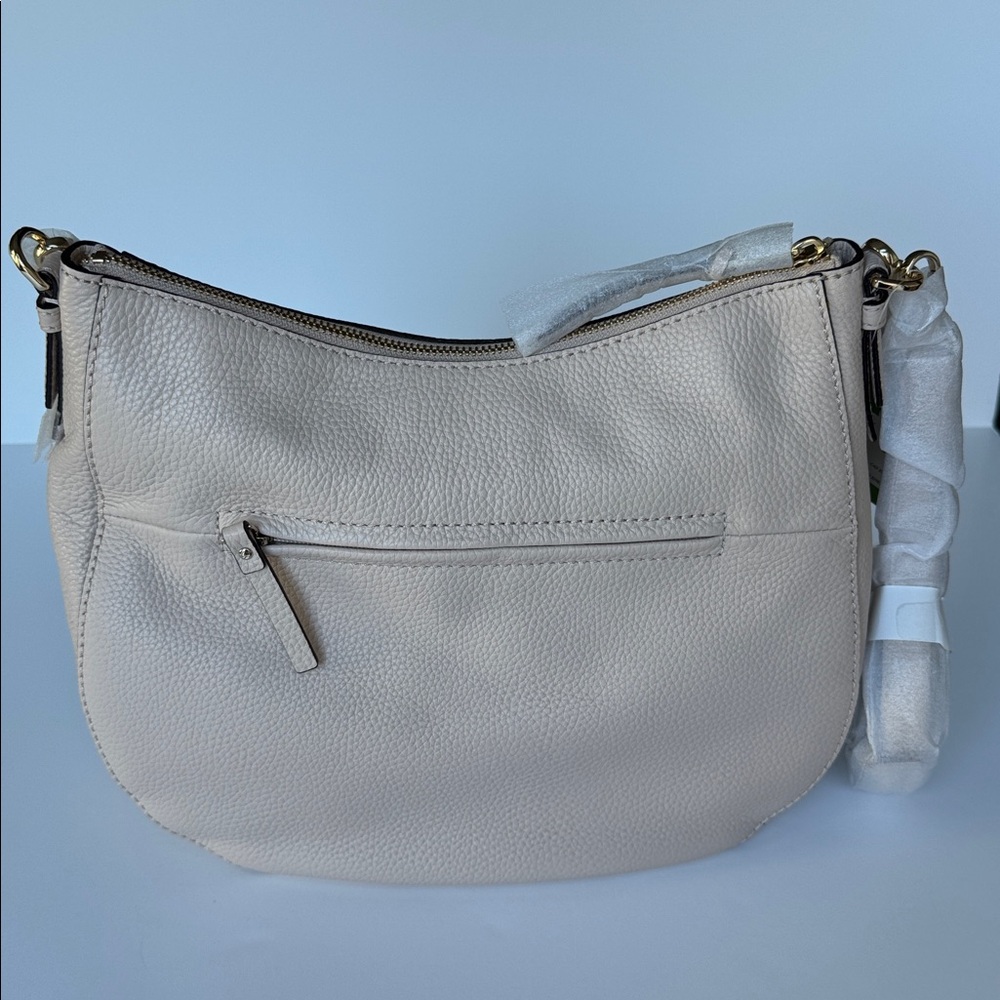 Kate Spade Jackson Street Mylie Hobo Crossbody Bag Cream Pebbled Leather - Picture 2 of 16